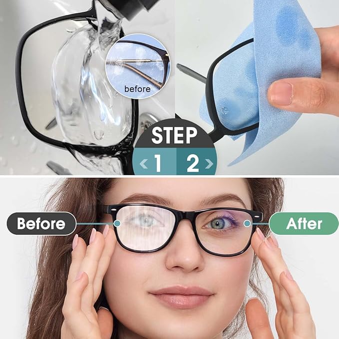CONLI 24 Pack Microfiber Cleaning Cloth for Eyeglasses 17x14cm/6.7x5.5in Luxury Suede Glass Cleaning Cloth Glasses Cleaner for Eye Glass Lens Cleaning Gentle and Lint-Free