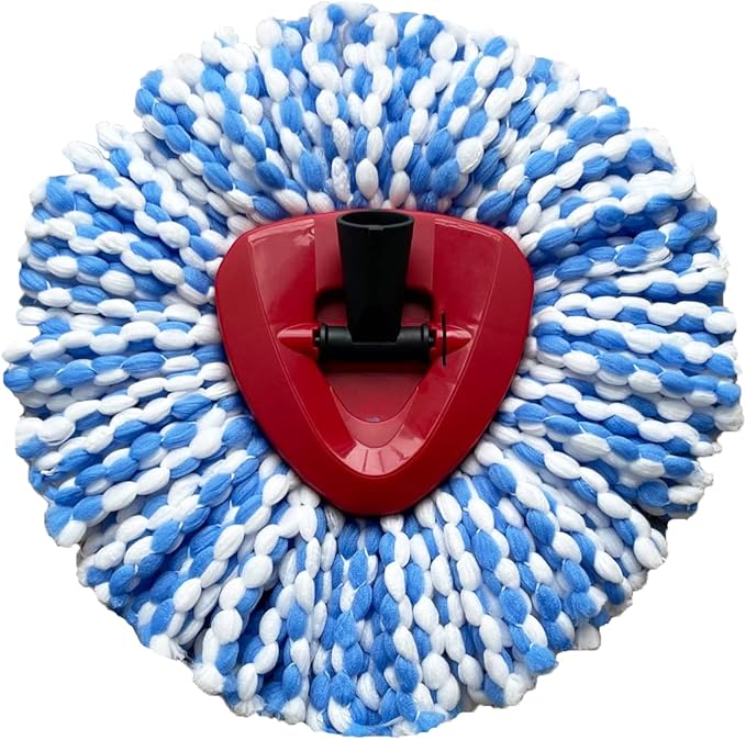 Spin Mop Replacement Head Compatible with O-Ceda 2-Tank Dual System RinseClean Microfiber Spin mop Refill for O Ceda Mop Replace Head (4 Pack)