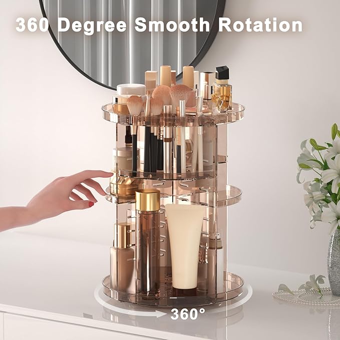Rotating Makeup Organizer Countertop