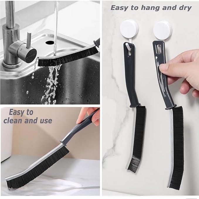 5PCS Hard Bristle Crevice Cleaning Brush, Multifunctional Crevice Cleaning Tool, Gap Cleaning Brush, Crevices Cleaning Brushes for Tight Narrow Spaces, Grout Lines, Sink, Toilet, Household Use