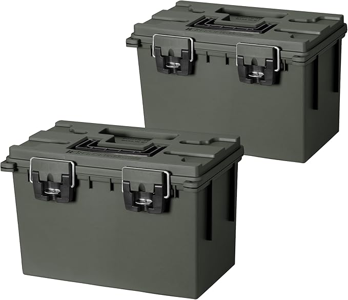 12774 XL Storage Bins With Lids, 2-Pack Stackable Storage Bins, Made in USA