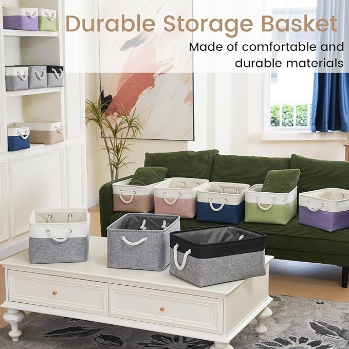 Large Storage Baskets- 15.7x11.8x8.26 inch Storage Bins for Shelves and Closet Organizing