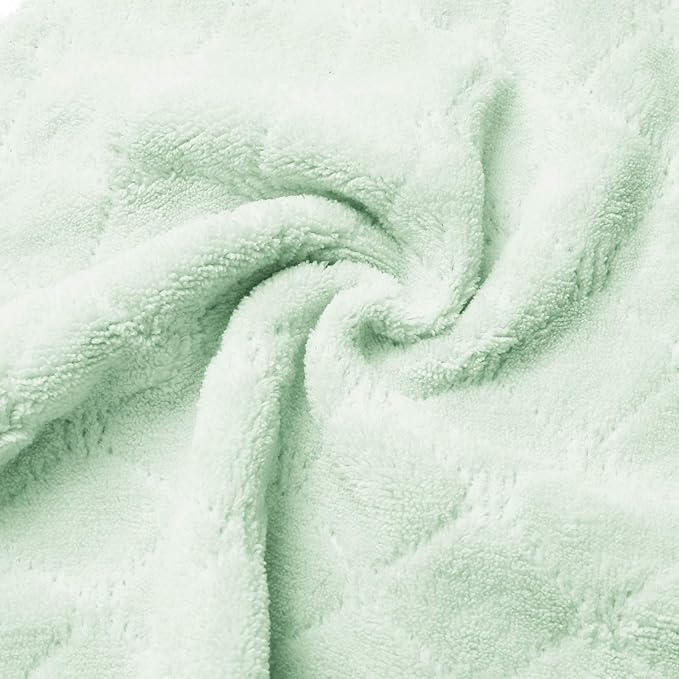 kimteny 12 Pack Dish Towels, 10x10 in Premium Dish Cloths, Super Absorbent Kitchen Towels Coral Velvet Dishcloths Nonstick Oil Fast Drying Washcloths (Pink-Green)