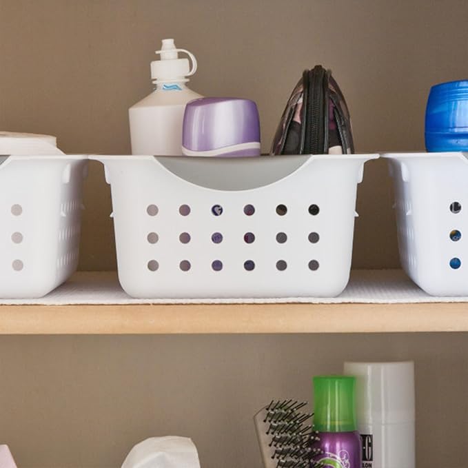 Sterilite Small Ultra Basket, Storage Bin to Organize Closets, Cabinets, Pantry, Shelving and Countertop Space, White, 36-Pack