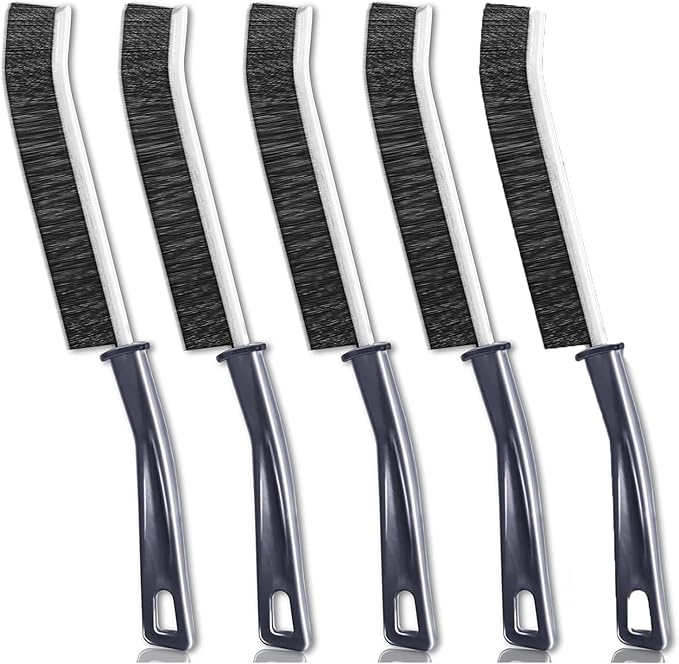 5PCS Hard Bristle Crevice Cleaning Brush, Multifunctional Crevice Cleaning Tool, Gap Cleaning Brush, Crevices Cleaning Brushes for Tight Narrow Spaces, Grout Lines, Sink, Toilet, Household Use