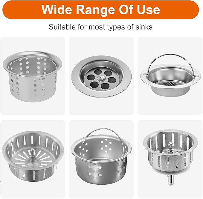300pcs Disposable Mesh Sink Strainer Bags, Anti-Clogging Drain Nets for Kitchen Sink, Elastic Net Drain Hair Catcher Strainers Bag Fit All Drains Sinks for Kitchens, Bath, Tub