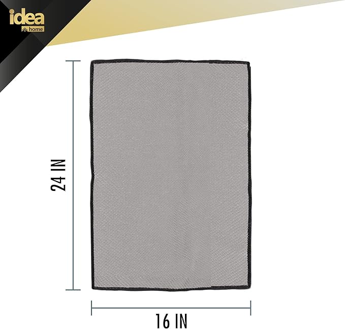 Idea Home Premium Fish Scale Microfiber Cloth – Ultra-Clear, Lint-Free & Streak-Free Shine for Wine Glasses, Crystal & Delicate Surfaces – Large 16×24 in (2 Pack)