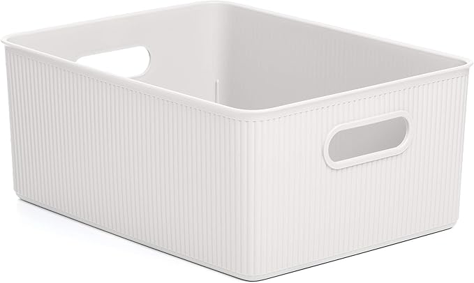 Baobab Large Multi-Purpose Storage Basket with Capacity for 15 Litres, White