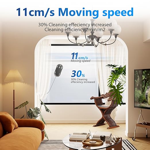 Tosima W5 Window Cleaning Robot, Dual Direction Auto-Spray Smart Window Cleaner with Triple Safety System, Smart Navigation, Remote Control