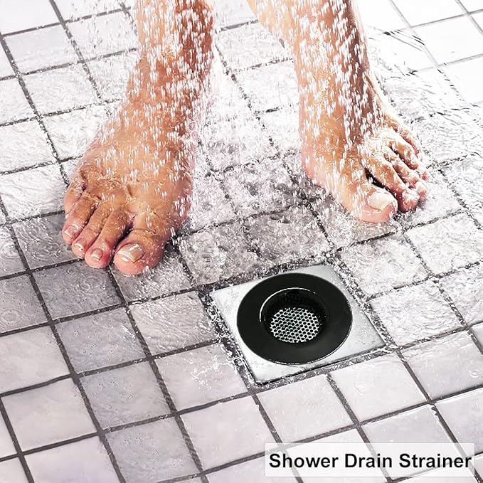 Seatery 1.75" Bathtub Drain Strainers, Shower Drain Hair Catchers, Stainless Steel Drain Filter Cover for Bathroom Laundry Floor Drain