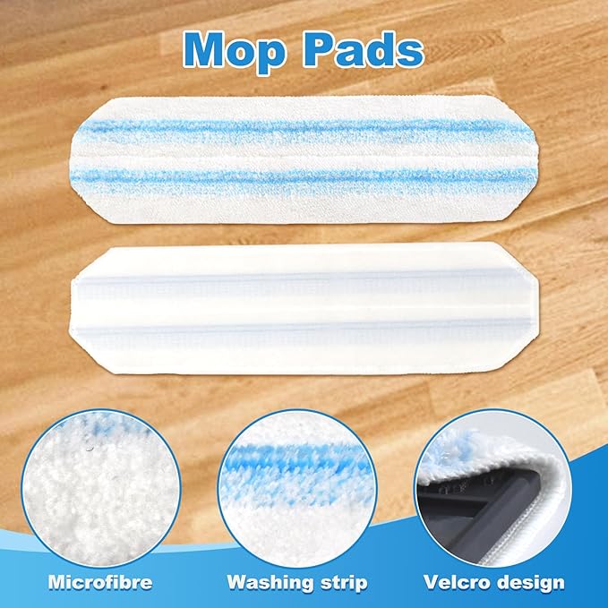 3PCS Replacement Mop Pads for O-Cedar H2prO Flat Mop System, ,Microfiber Mop Pad Easy Clean For All Hard Floors,Reusable & Machine Washable