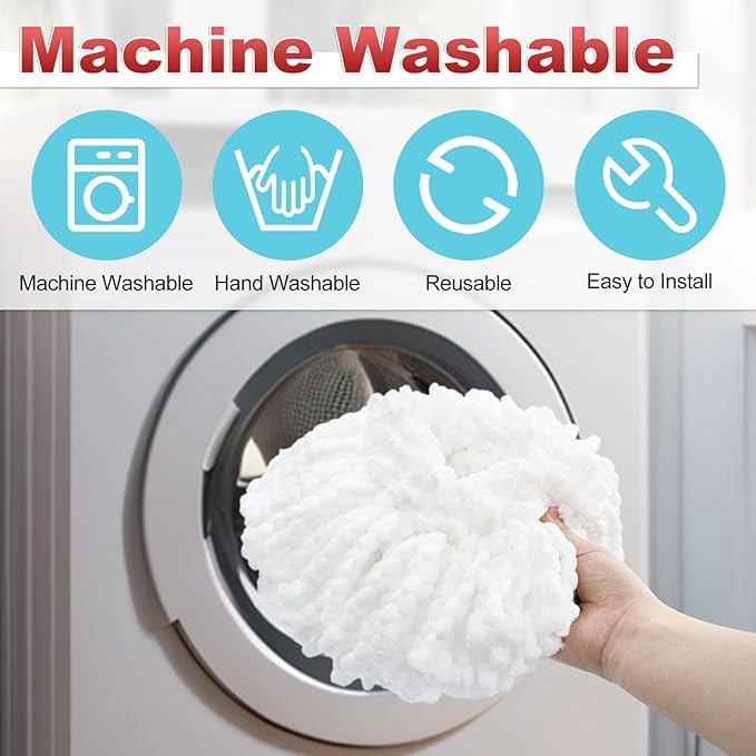 Mop Head Replacement, Base, Mop Handle for Ocedar EasyWring 1-Tank System, 2 Microfiber Mop Refills, Extendable Length 30-59" Mop Handle, Base and Scrubber for All Hard-surfaced Floor