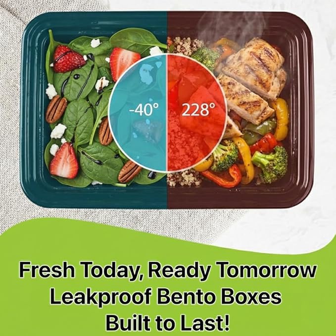Meal Prep Containers [50 Set] x [24 oz] with Lids, 1 compartment, Stackable, Reusable, Leakproof, Food Safe, Microwave, Freezer & Dishwasher Safe for Food Prep Storage Bento (50 Set, 24 oz)