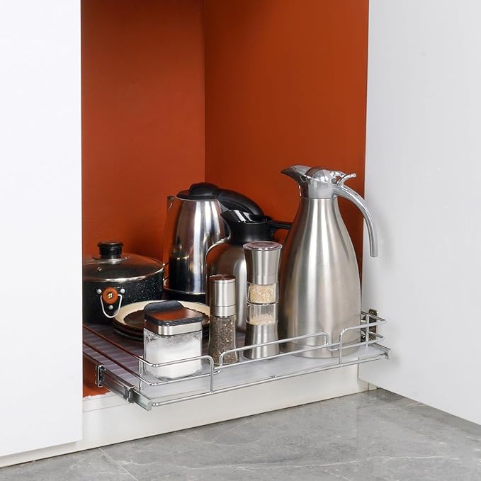 21.5" Wx21 Dx3.5 H Pull Out Cabinet Organizer