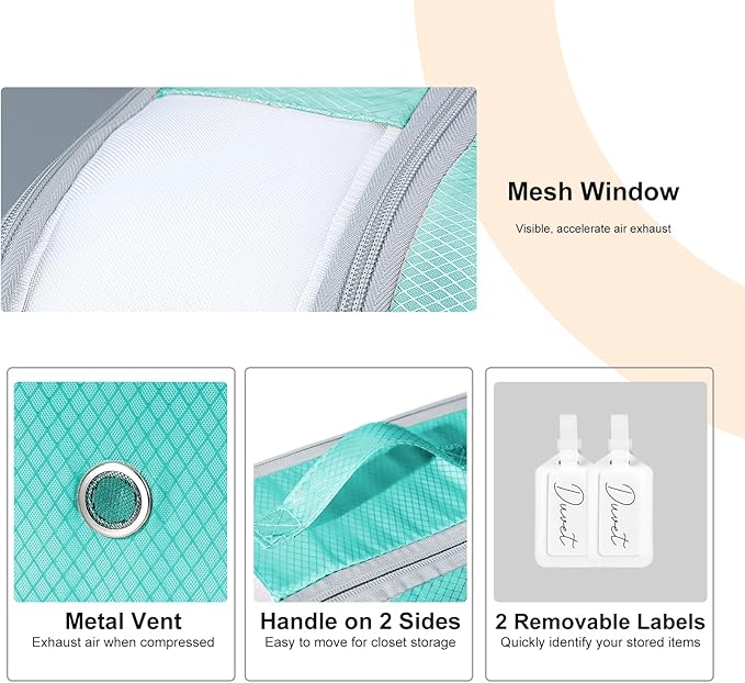 Comforter Storage Bag - Large Capacity Bedding Storage Bags Ultra Space Saving Self Compression Organizer