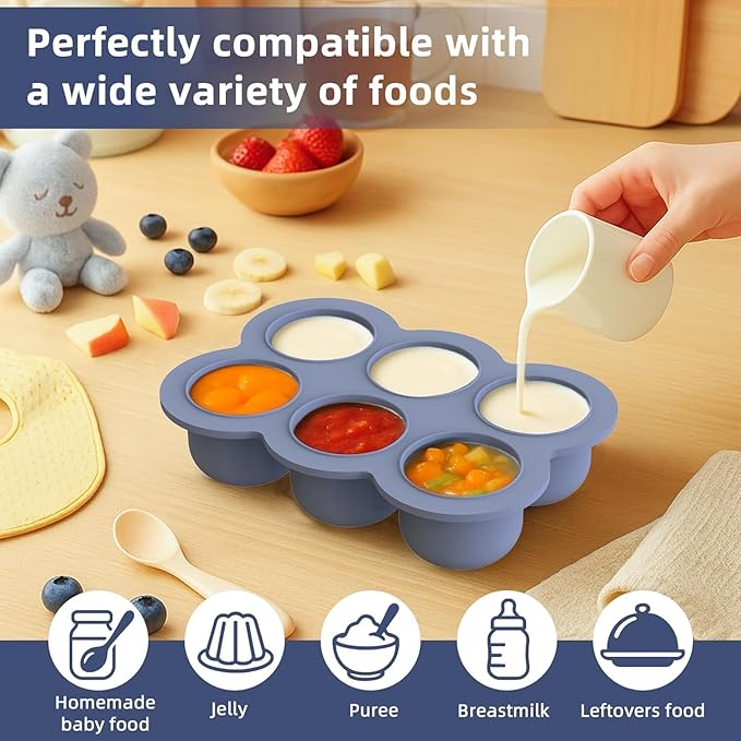 16 Pack Silicone Baby Feeding Set, BPA-Free Baby LED Weaning Supplies, Include Suction Plates, Baby Bowls, Silicone Fork & Spoon, and More, First Stage Baby Food Eating Utensils - 6+ Months(Blue, 16)