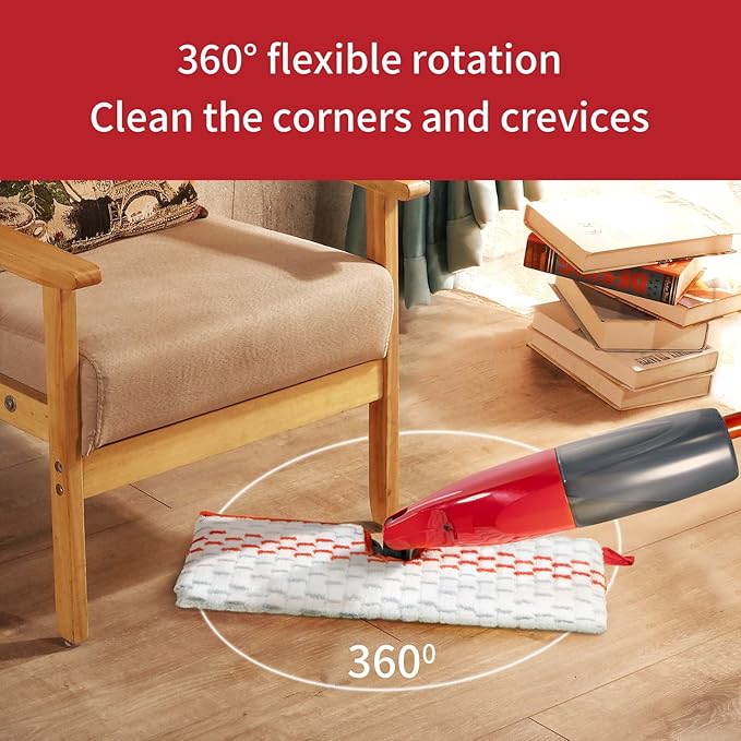5 Pack Microfiber Mop Refills - Spray Mop & Flat Mop Replacement Pads | Mop Heads Replacements Compatible with ProMist MAX, Washable & Reusable Mop Refills
