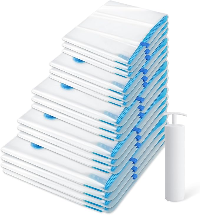 6 Pack Vacuum Storage Bags，Space Saver Bags(6 Pack XXL Jumbo) Compression