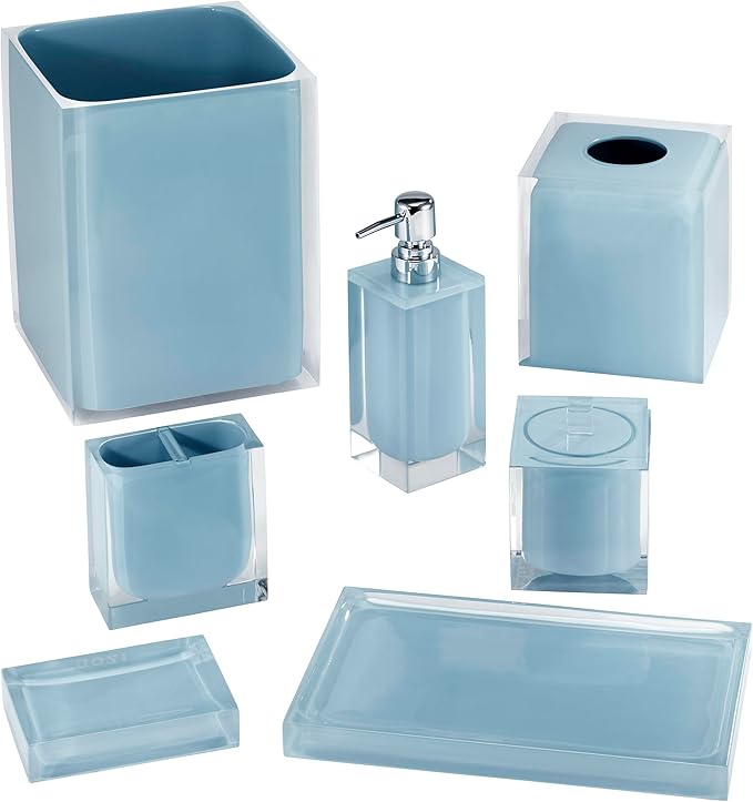 Izod - Lotion Pump/Soap Dispenser, Sleek Resin Countertop Accessories, Dorm Room Essentials, Modern Home Decor (Marina Collection, White)