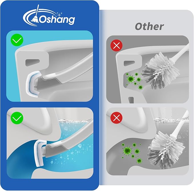 oshang 28 Count Toilet Brush Refills, Toilet Refill Pads, Disposable Toilet Brush Heads for Bathroom Cleaning