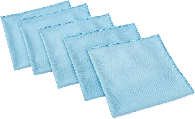 The Rag Company - Premium Window, Glass, Mirror & Chrome Detailing Towels - Professional Korean 70/30 Microfiber Blend, Lint-Free, Streak-Free, 350gsm