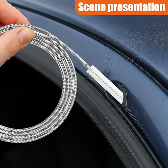 61 Inch Flexible Long Drain Brush, Nylon Stainless Steel Cleaner Tool, Feeding Tube Cleaning Brush, Drain Hole Cleaner