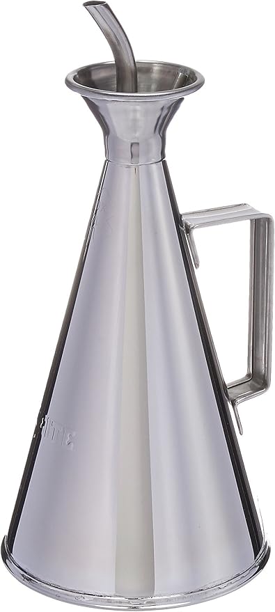 La Paella 17 Oz No Drip Olive Oil Dispenser, Medium, Silver