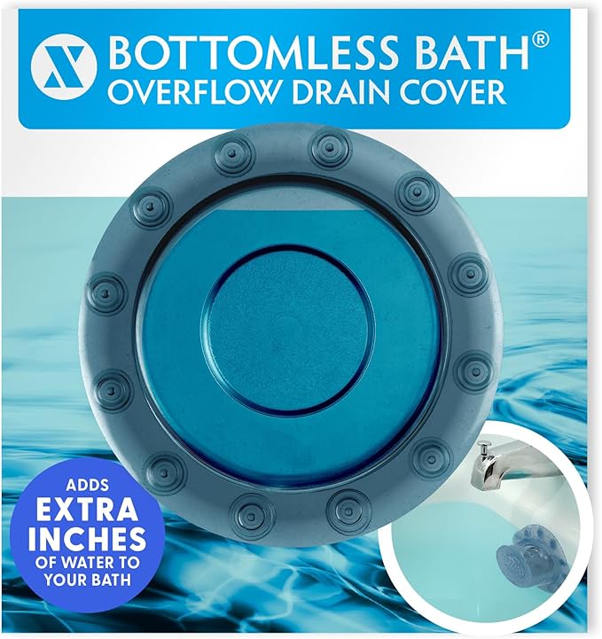 SlipX Solutions Bottomless Bath, Essential Overflow Drain Cover for Bathtub, Best Bath Accessories for Women