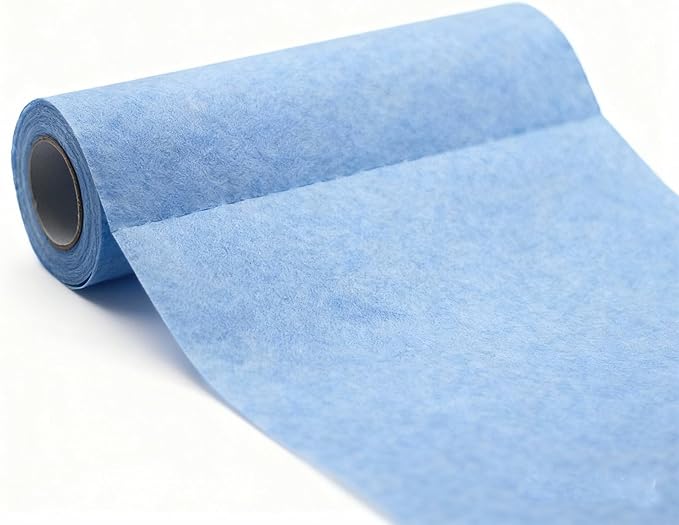 Reusable Coconut Fiber Dishcloth Roll – Eco-Friendly Cleaning Cloths, 20 Sheets (25×25 cm), Strong Absorbent Quick-Dry Towels for Kitchen,Bathroom,Garage,Car,Multiuse, Easy-Tear Perforated Roll, Blue