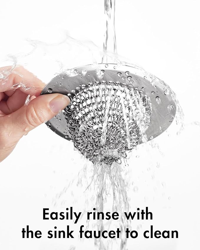 WOKDADA Revolutionary Kitchen Sink Drain Strainer, Patented Reversible Kitchen Sink Strainer, 304 Stainless Steel Sink Strainer Basket