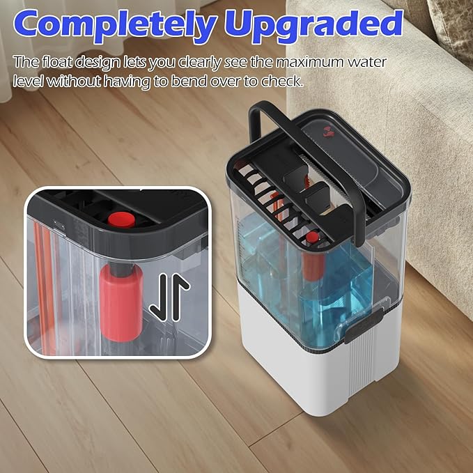 Mop and Bucket Set | Quick Cleaning Tool | Separate Dirty and Clean Water | 2 Machine Washable Microfiber Mop Pad | Mops for Floor Cleaning Safe on Wood Floors, Vinyl, Tile