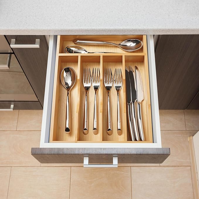 Bamboo Kitchen Drawer Organizer