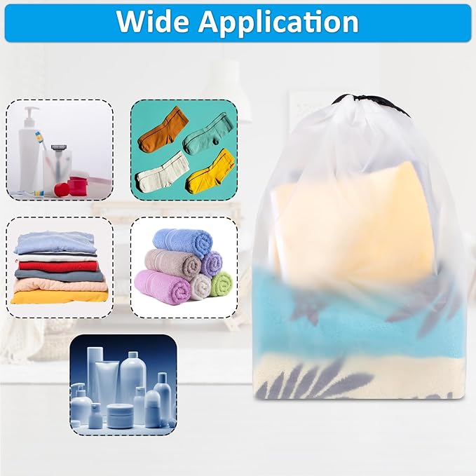 COIDEA, Waterproof Travel Drawstring Shoe Bags for Packing, Storage