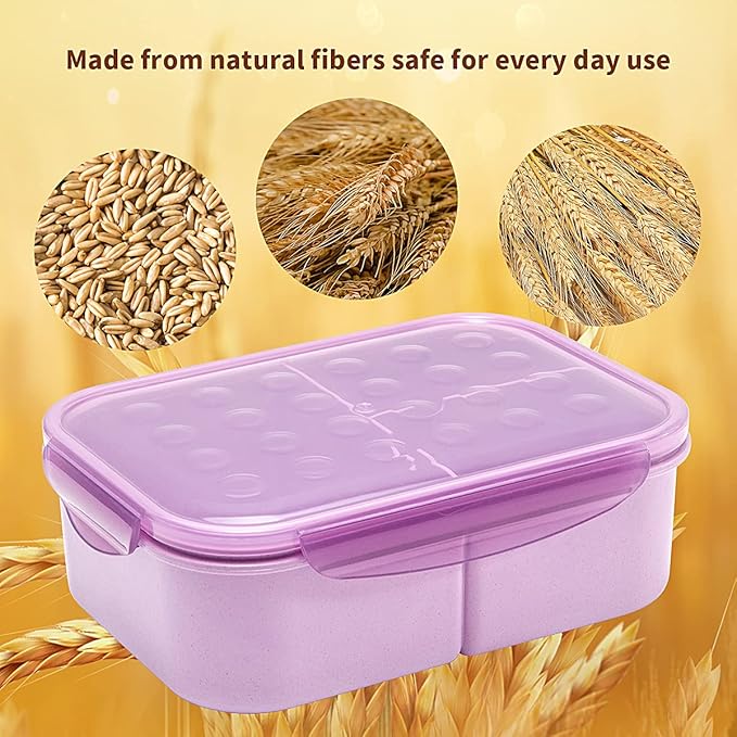 MISS BIG® Bento Box,Bento Box Adult,Lunch Box,Leak Proof Lunch Containers,No BPAs and No Chemical Dyes Bento Lunch Box