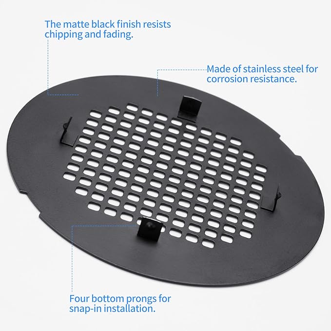 Shower Drain Cover, Shower Drain Hair Catcher Snap-in Replacement Strainer, Brushed Silver Round Grate