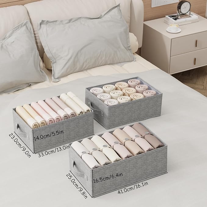 Collapsible Storage Boxes, Fabric Organizer Baskets