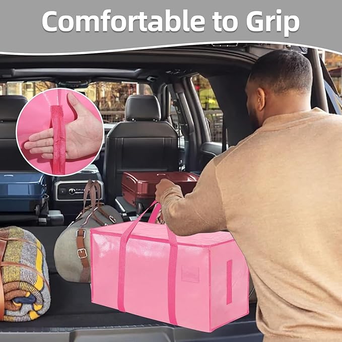 16 Pack-Extra Large Heavy Duty Moving Bags, Pink