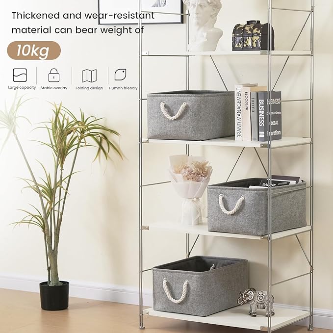 Large Storage Baskets- 15.7x11.8x8.26 inch Storage Bins for Shelves and Closet Organizing