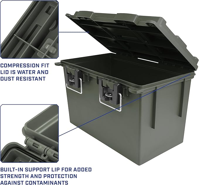 12765 XL Storage Bins With Lids, 4-Pack Stackable Storage Bins, Made in USA