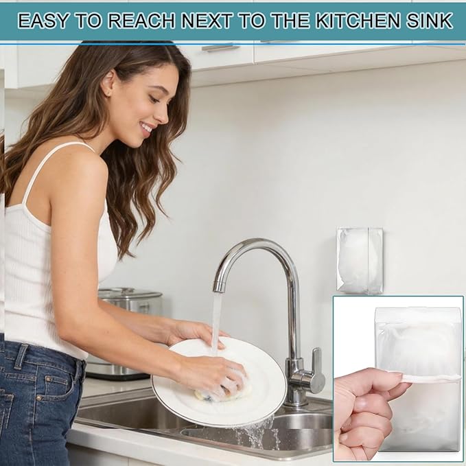 400 PCS Disposable Kitchen Sink Strainer Mesh Bag, Ultra-Fine Elastic Anti-Clogging Drain Filter Net, Universal Fit for Kitchen Bath Sink Strainers