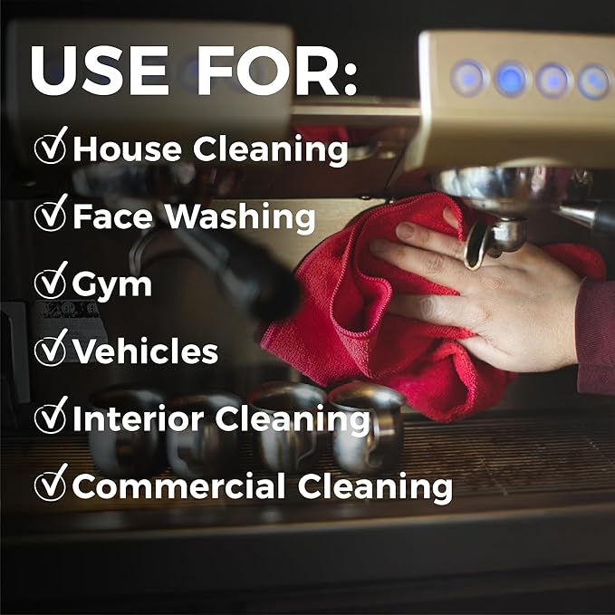 The Rag Company - All-Purpose Microfiber Terry Cleaning Towels - Commercial Grade, Highly Absorbent, Lint-Free, Streak-Free, Kitchens, Bathrooms, Offices, 300gsm, 12in x 12in, Royal Blue (12-Pack)