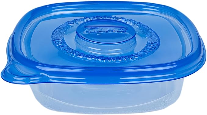Glad GladWare Entree Food Storage Containers with Lids, Medium Square BPA Free Plastic for Meal Prep and Lunches, Lock Tight Seal