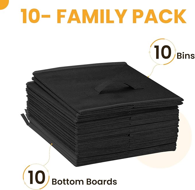 Large Storage Cubes- 13 Inch Cube Storage Bins for Organizing Shelves Kallax