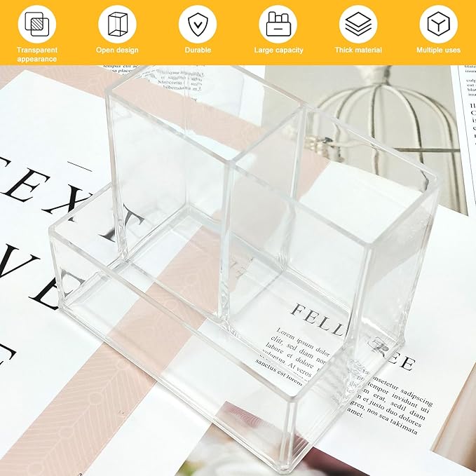 Clear Acrylic Makeup Brush Organizer