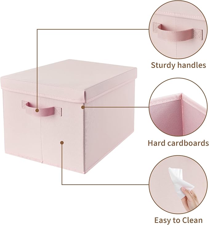 SAYS Storage Bins Fabric, Large Storage Bins with Lids