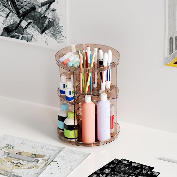 Rotating Makeup Organizer Countertop