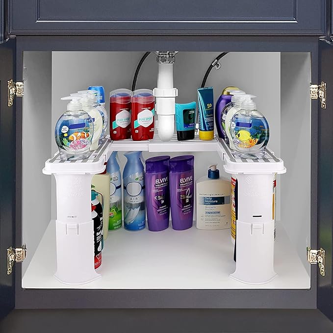 Expandable Under Sink Organizer and Storage I Bathroom Under the Sink Organizer
