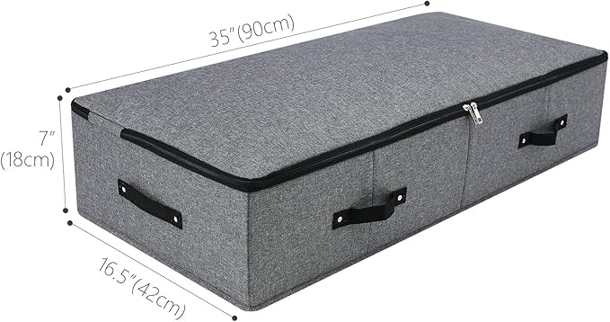 Extra Length Under Bed Storage Organization Containers for Shoes, Clothing