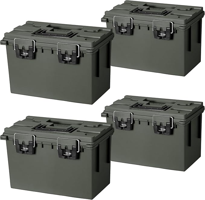 12765 XL Storage Bins With Lids, 4-Pack Stackable Storage Bins, Made in USA