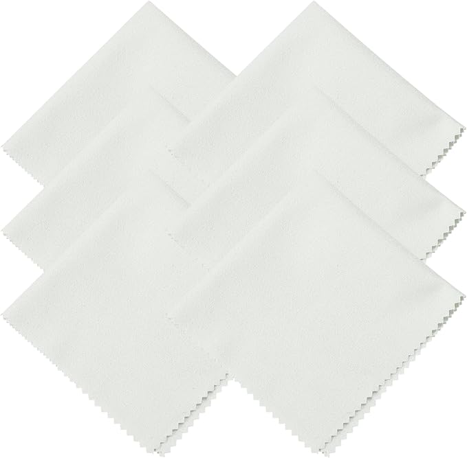 uxcell 6 Pcs Microfiber Cleaning Cloth for Glasses, 8 x 8 Inch Eyeglass Cleaning Cloth, Glasses Cleaner Wipes for Electronics Lenses Screens Cameras Cell Phones, Gray
